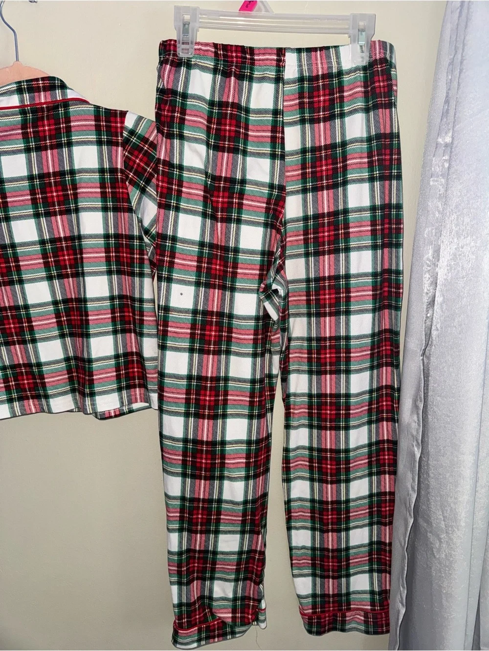 Tahari Kids Plaid Pajama Set - Red, Green & White